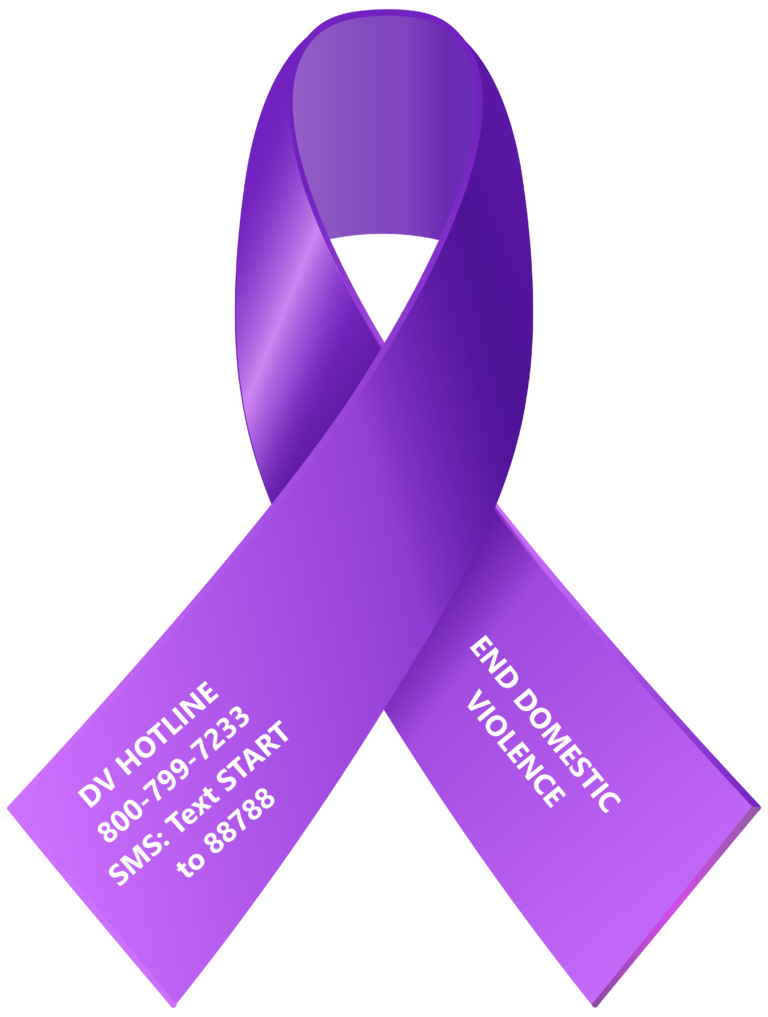 Domestic Violence Awareness Purple Ribbon