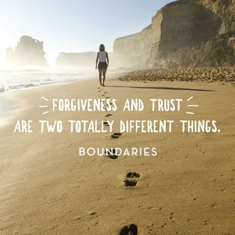 Forgiveness and Trust are two totally different things