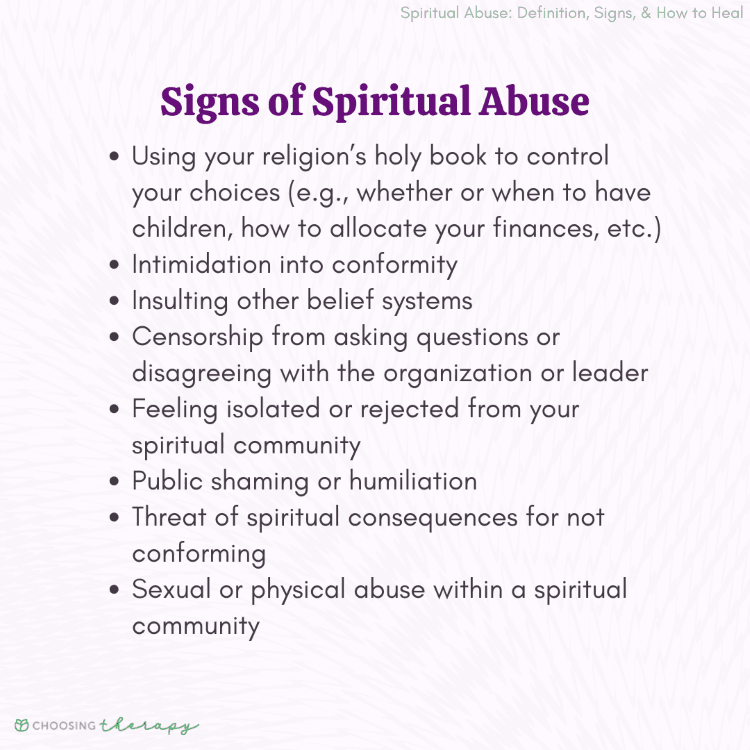 Signs of Religious Abuse
