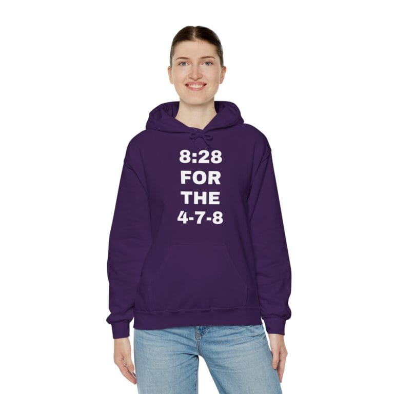 "Romans 8:28 for the 4-7-8" Domestic Violence Awareness Hoodie