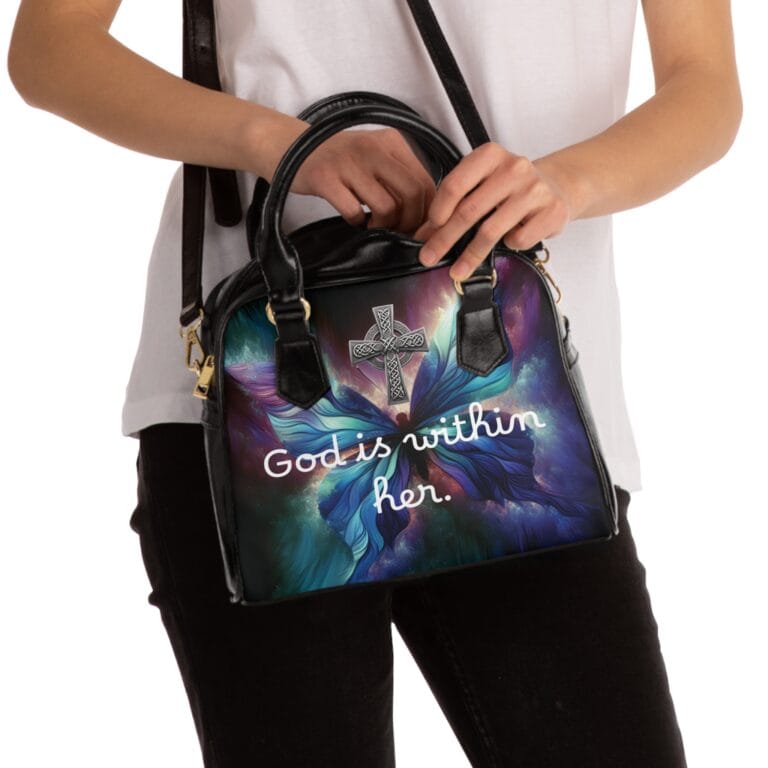 Christian Handbag - Psalm 46:5 God Is Within Her Women's Shoulder Bag