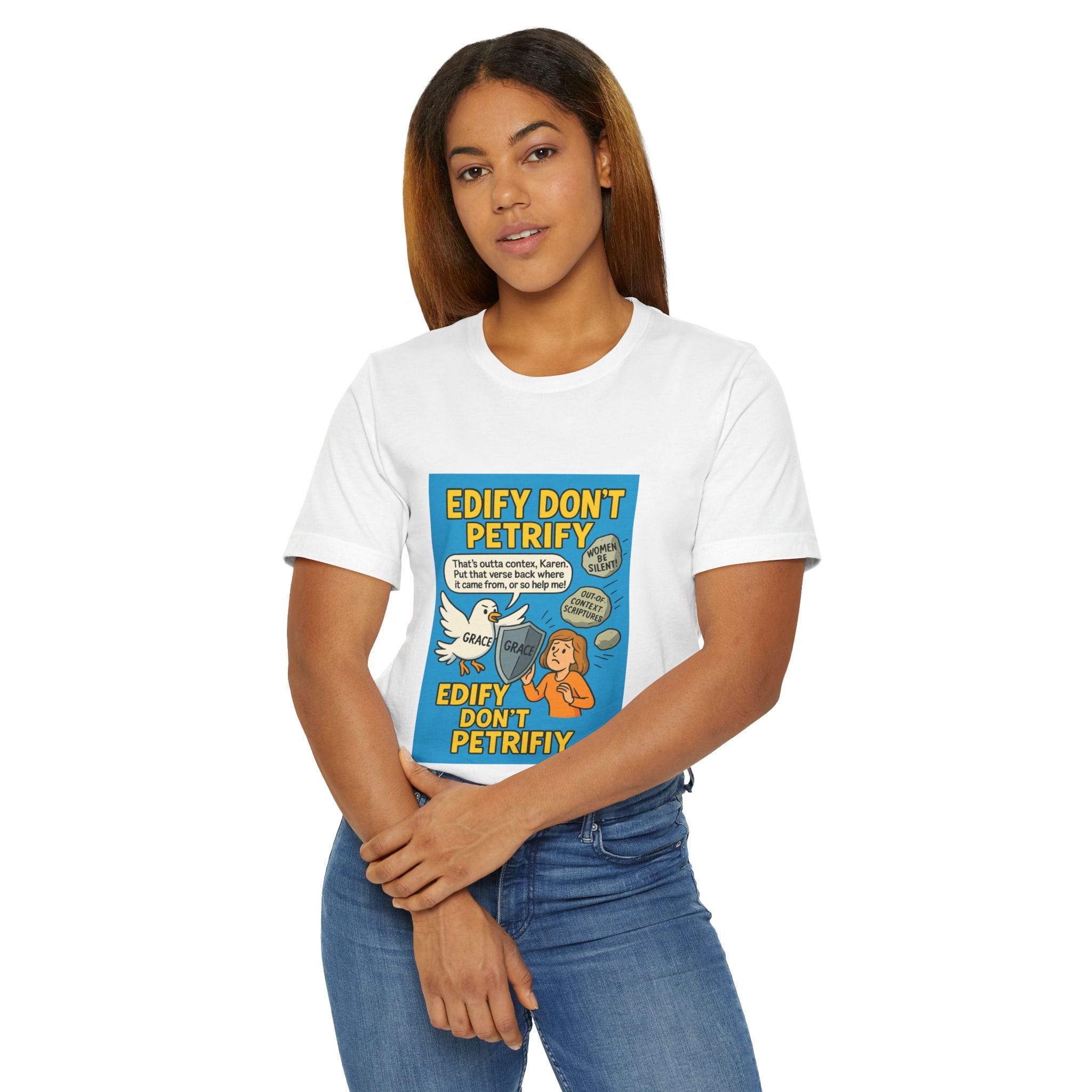 Edify Don't Petrify Unisex Jersey T-Shirt - Motivational Graphic Tee - Image 2
