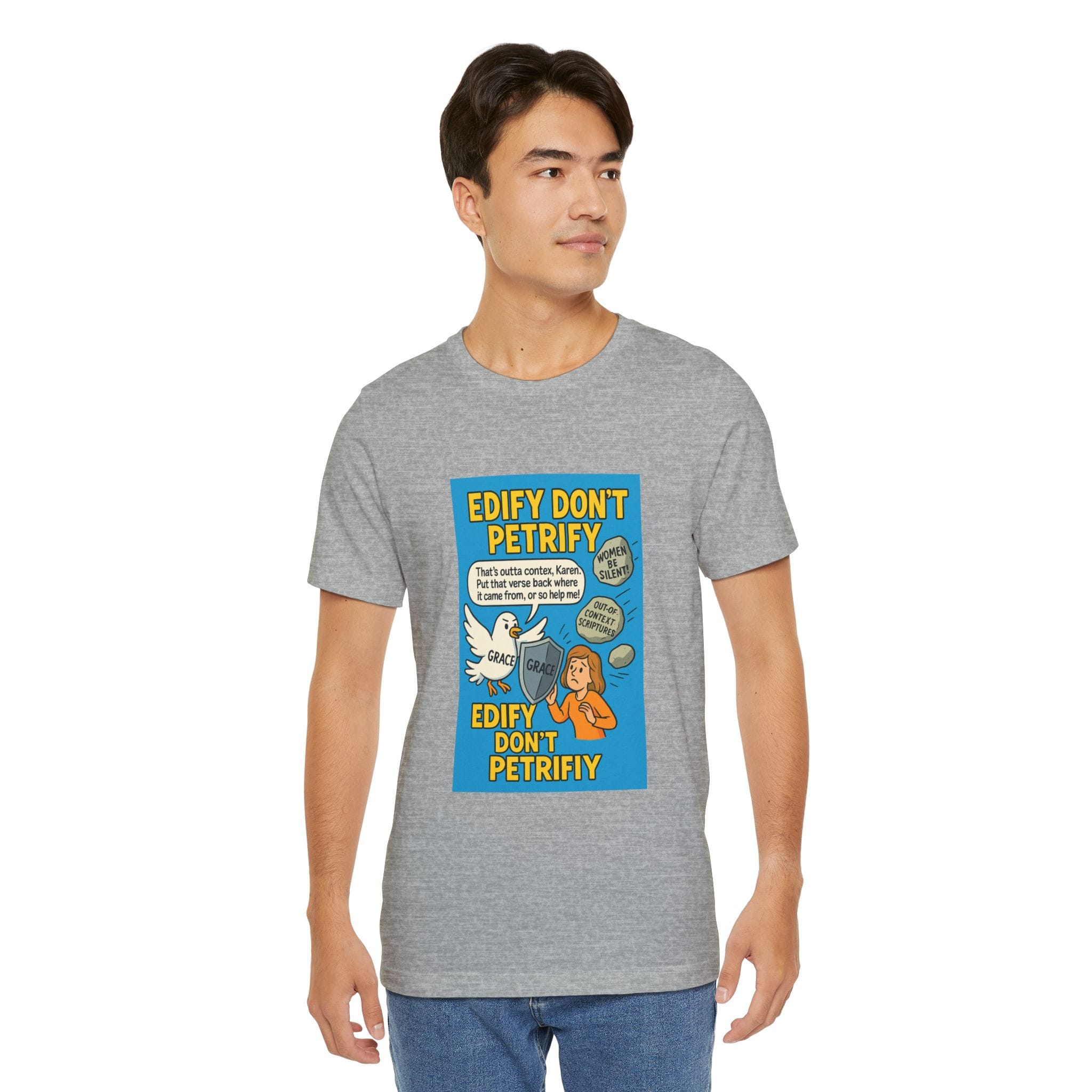 Edify Don't Petrify Unisex Jersey T-Shirt - Motivational Graphic Tee - Image 6