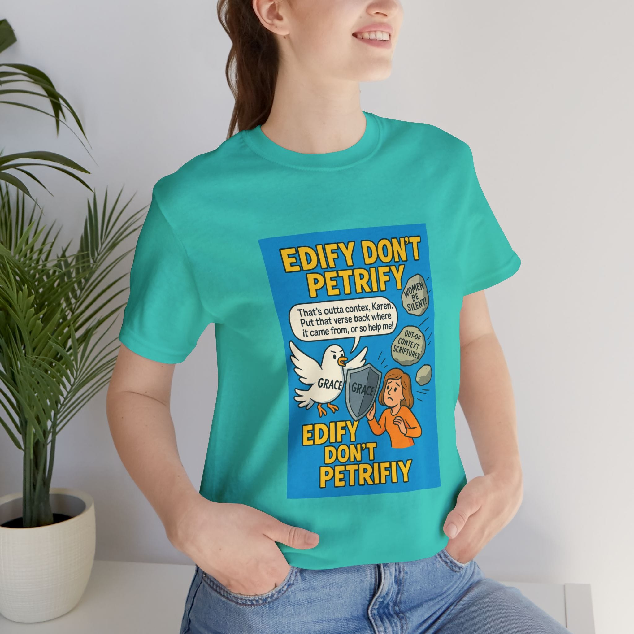 Edify Don't Petrify Unisex Jersey T-Shirt - Motivational Graphic Tee - Image 5
