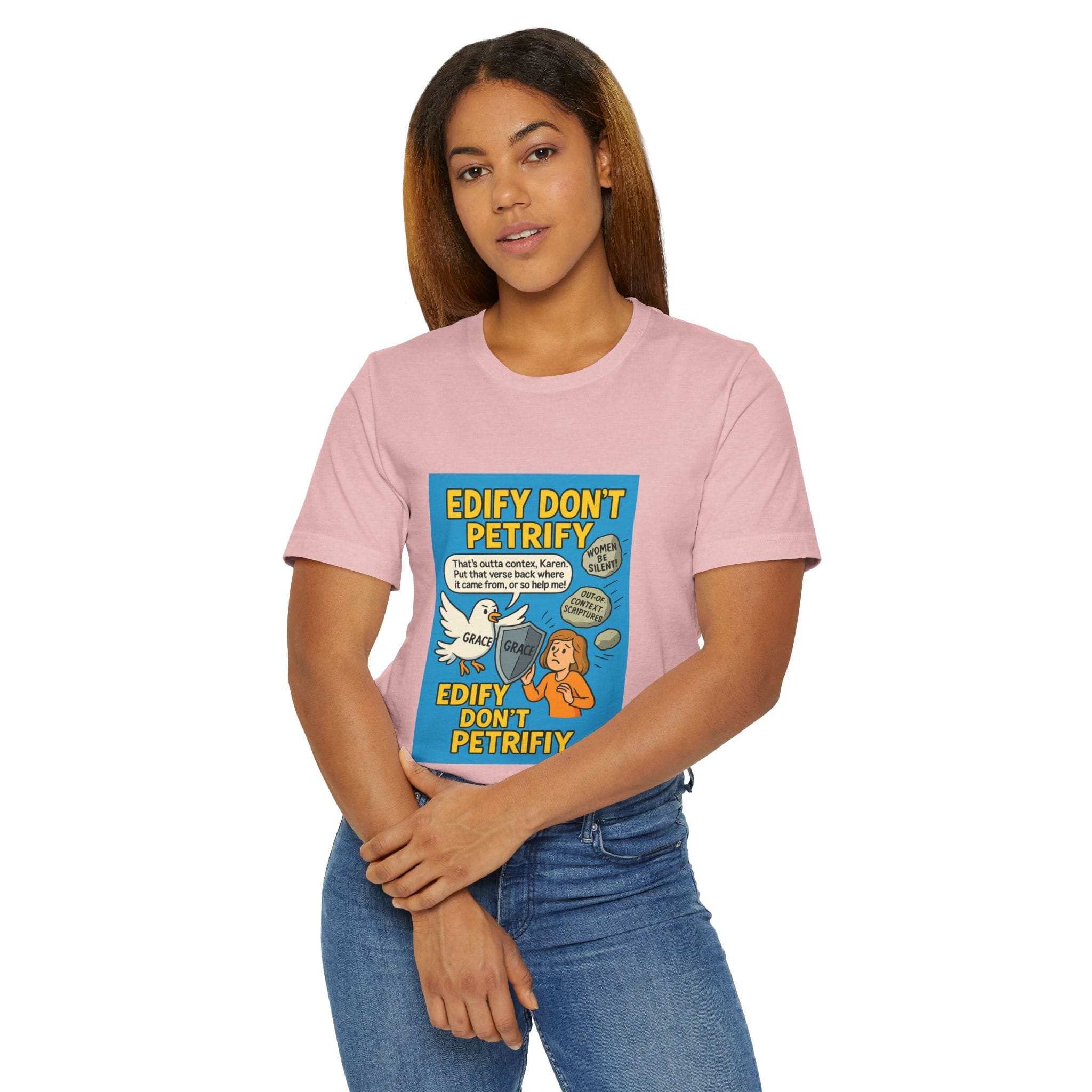 Edify Don't Petrify Unisex Jersey T-Shirt - Motivational Graphic Tee