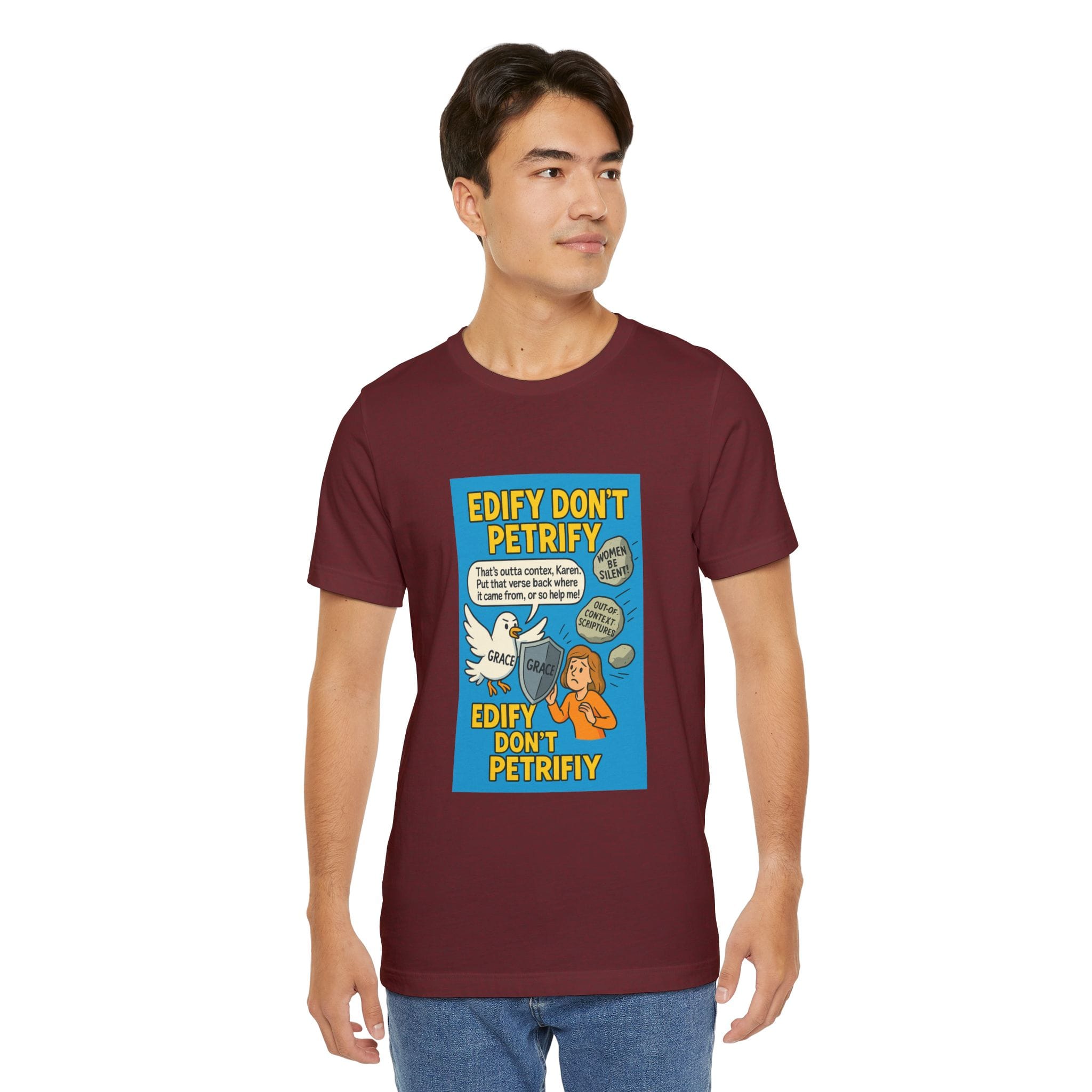 Edify Don't Petrify Unisex Jersey T-Shirt - Motivational Graphic Tee - Image 9