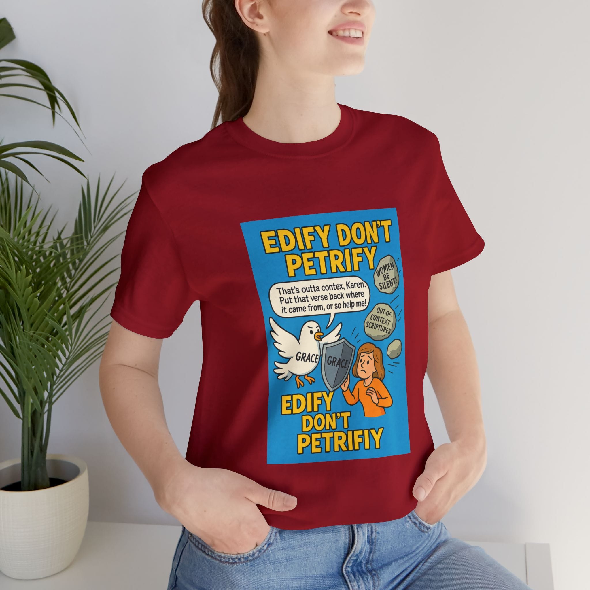 Edify Don't Petrify Unisex Jersey T-Shirt - Motivational Graphic Tee - Image 8