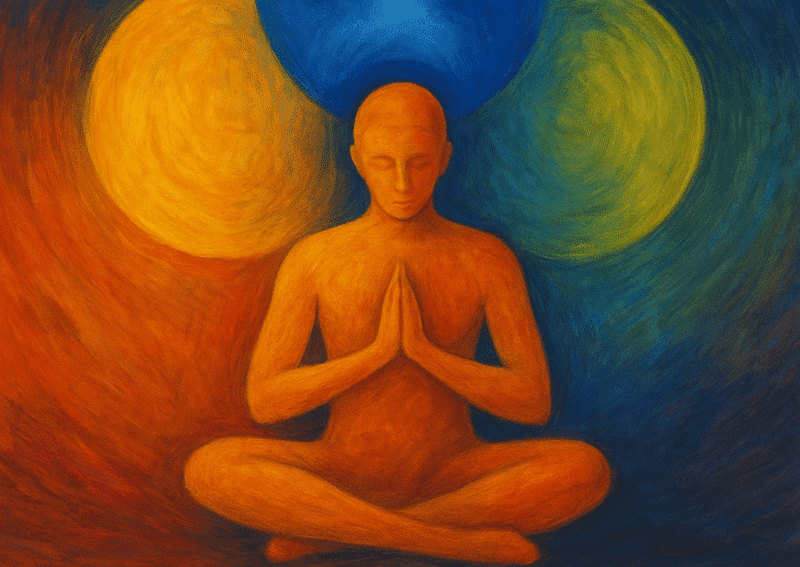 An image of a person reflecting on The Healing Trinity